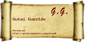 Gutai Gusztáv névjegykártya